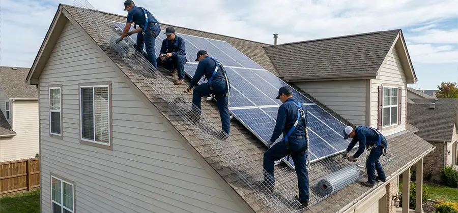 Pigeon Wire for Solar Panels in West Orange