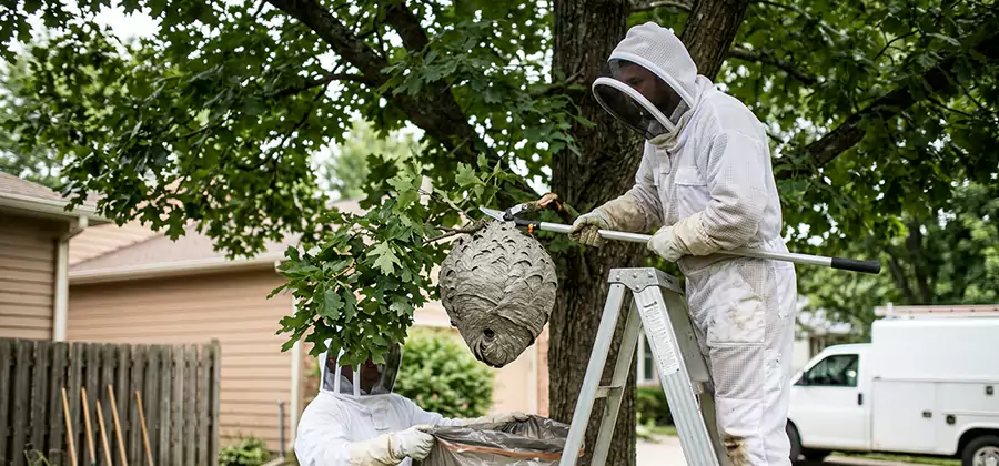 Wasp Nest in Tree Removal West Orange